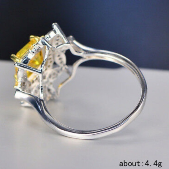 New 925 Silver Filled Citrine Birthstone Size 6-10 - Picture 6 of 6